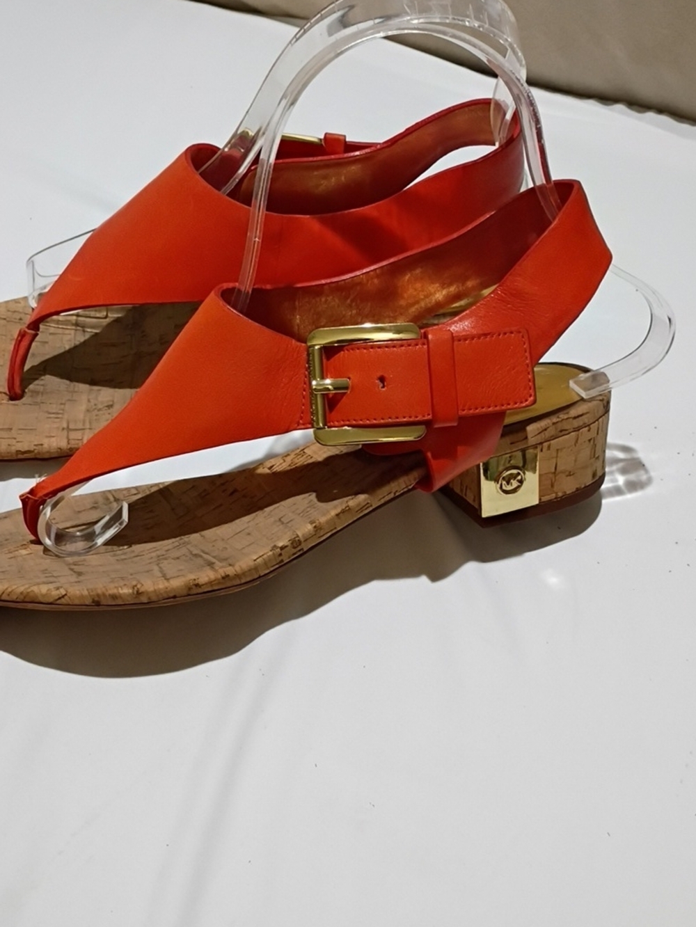 Michael Kors Coral Strap Leather Low Block Heel Sandals - Picture 3 of 10